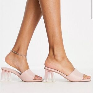 Aldo Pink Sandals with Clear Heel
